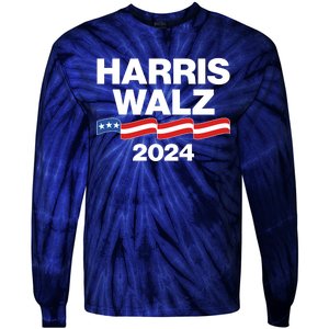 Vote Kamala Harris Tim Walz 2024 Election Tie-Dye Long Sleeve Shirt