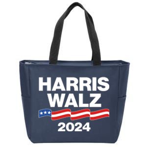 Vote Kamala Harris Tim Walz 2024 Election Zip Tote Bag