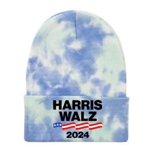 Vote Kamala Harris Tim Walz 2024 Election Tie Dye 12in Knit Beanie