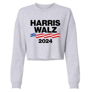 Vote Kamala Harris Tim Walz 2024 Election Cropped Pullover Crew