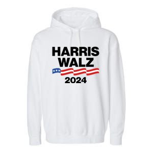 Vote Kamala Harris Tim Walz 2024 Election Garment-Dyed Fleece Hoodie