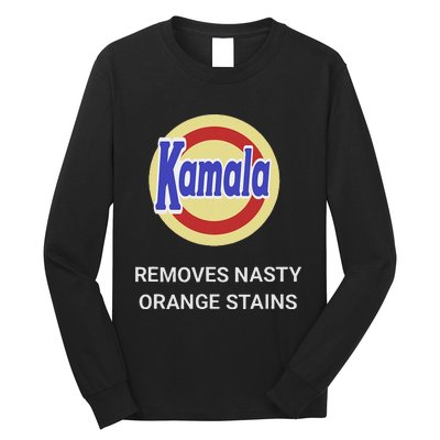 Vote Kamala Harris 2024 Removes Nasty Orange Stains Funny Long Sleeve Shirt