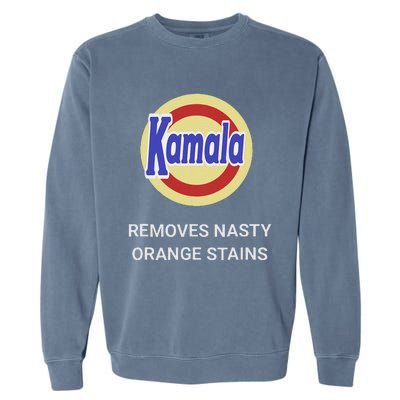 Vote Kamala Harris 2024 Removes Nasty Orange Stains Funny Garment-Dyed Sweatshirt