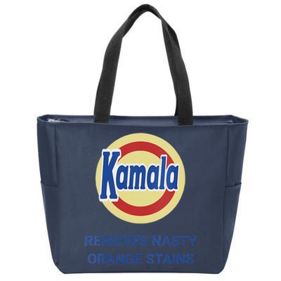 Vote Kamala Harris 2024 Removes Nasty Orange Stains Funny Zip Tote Bag