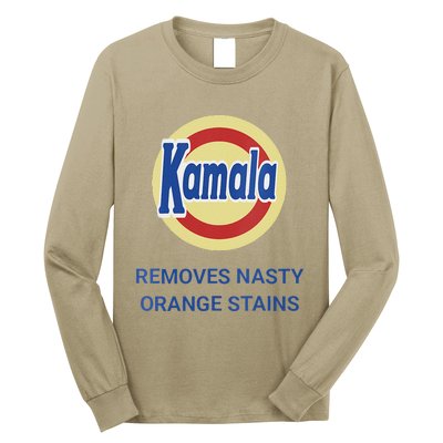 Vote Kamala Harris 2024 Removes Nasty Orange Stains Funny Long Sleeve Shirt