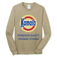 Vote Kamala Harris 2024 Removes Nasty Orange Stains Funny Tall Long Sleeve T-Shirt