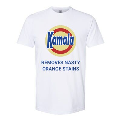 Vote Kamala Harris 2024 Removes Nasty Orange Stains Funny Softstyle CVC T-Shirt