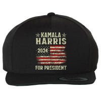 Vintage Kamala Harris 2024 For President Election Campaign Wool Snapback Cap