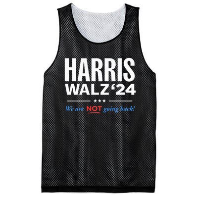 Vote Kamala Harris & Tim Walz 24 We Are Not Going Back Mesh Reversible Basketball Jersey Tank