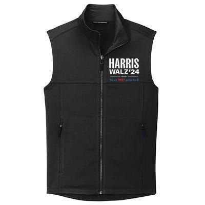 Vote Kamala Harris & Tim Walz 24 We Are Not Going Back Collective Smooth Fleece Vest