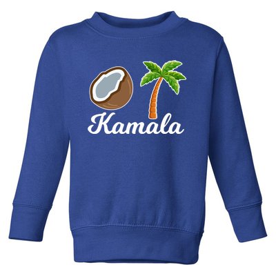 Vote Kamala Harris For President Fell Out Of A Coconut Tree Funny Gift Toddler Sweatshirt