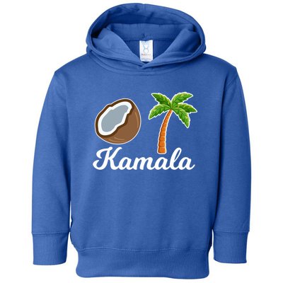 Vote Kamala Harris For President Fell Out Of A Coconut Tree Funny Gift Toddler Hoodie