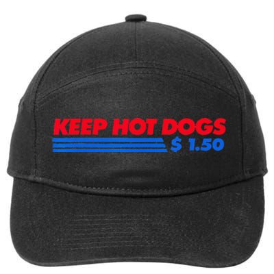 vintage Keep Hot Dogs $1.50 7-Panel Snapback Hat