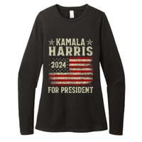 Vintage Kamala Harris 2024 For President Election Campaign Womens CVC Long Sleeve Shirt