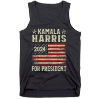 Vintage Kamala Harris 2024 For President Election Campaign Tank Top