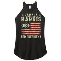 Vintage Kamala Harris 2024 For President Election Campaign Women's Perfect Tri Rocker Tank