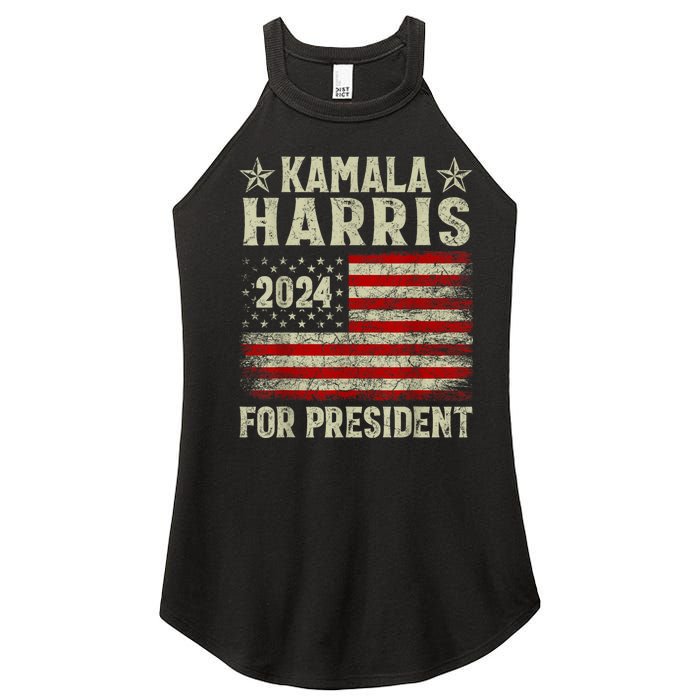 Vintage Kamala Harris 2024 For President Election Campaign Women's Perfect Tri Rocker Tank