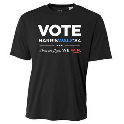 Vote Kamala Harris & Tim Walz 24 When We Fight We Win Cooling Performance Crew T-Shirt