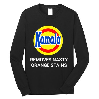 Vote Kamala Harris 2024 Removes Nasty Orange Stains Funny Long Sleeve Shirt