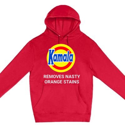 Vote Kamala Harris 2024 Removes Nasty Orange Stains Funny Premium Pullover Hoodie