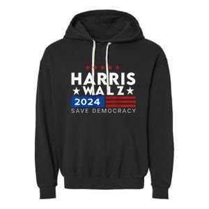 Vote Kamala Harris Tim Walz V.P Vice President 47th 2024 Garment-Dyed Fleece Hoodie