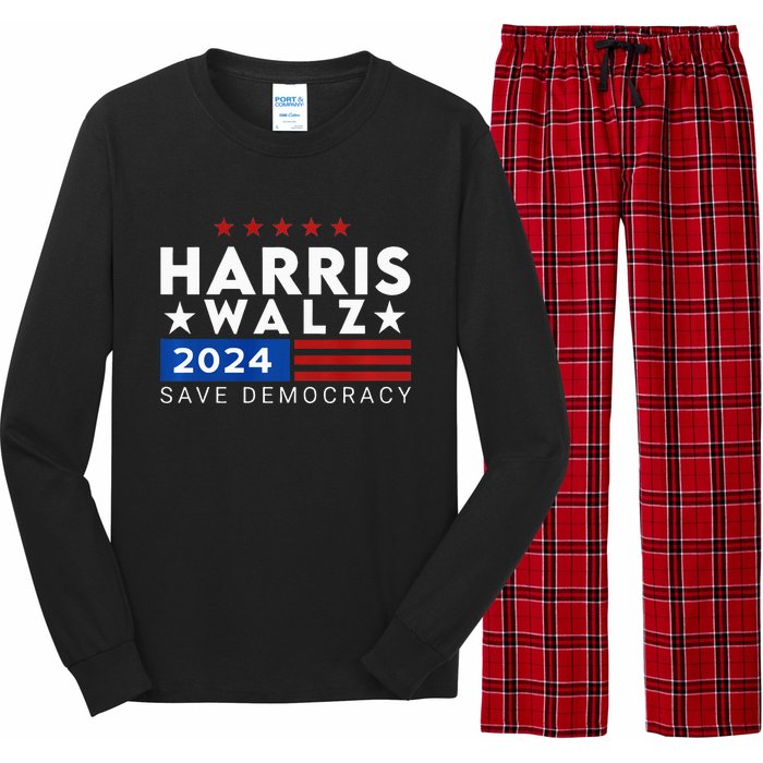 Vote Kamala Harris Tim Walz V.P Vice President 47th 2024 Long Sleeve Pajama Set