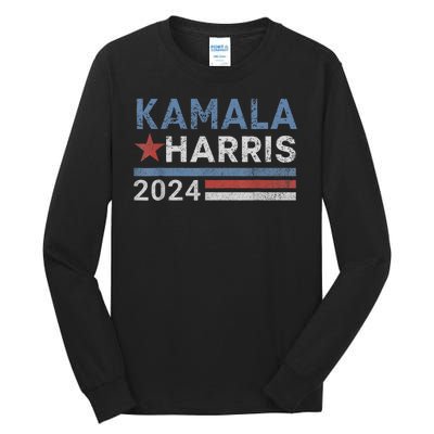 Vintage Kamala Harris 2024 For President Election Campaign Tall Long Sleeve T-Shirt