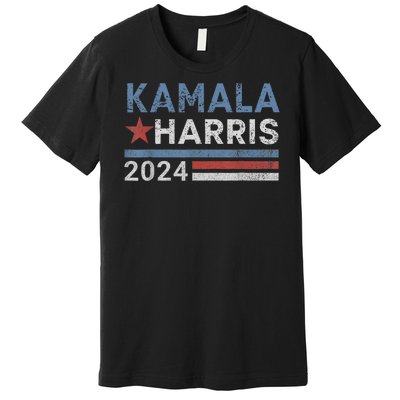 Vintage Kamala Harris 2024 For President Election Campaign Premium T-Shirt