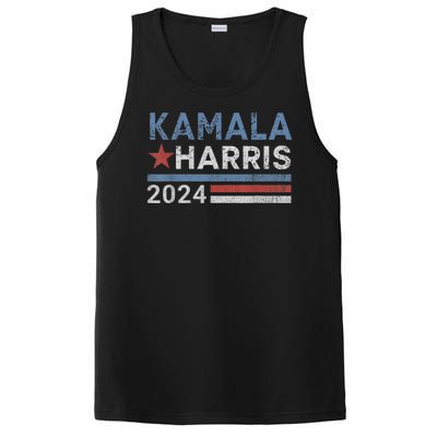 Vintage Kamala Harris 2024 For President Election Campaign PosiCharge Competitor Tank