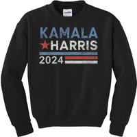 Vintage Kamala Harris 2024 For President Election Campaign Kids Sweatshirt