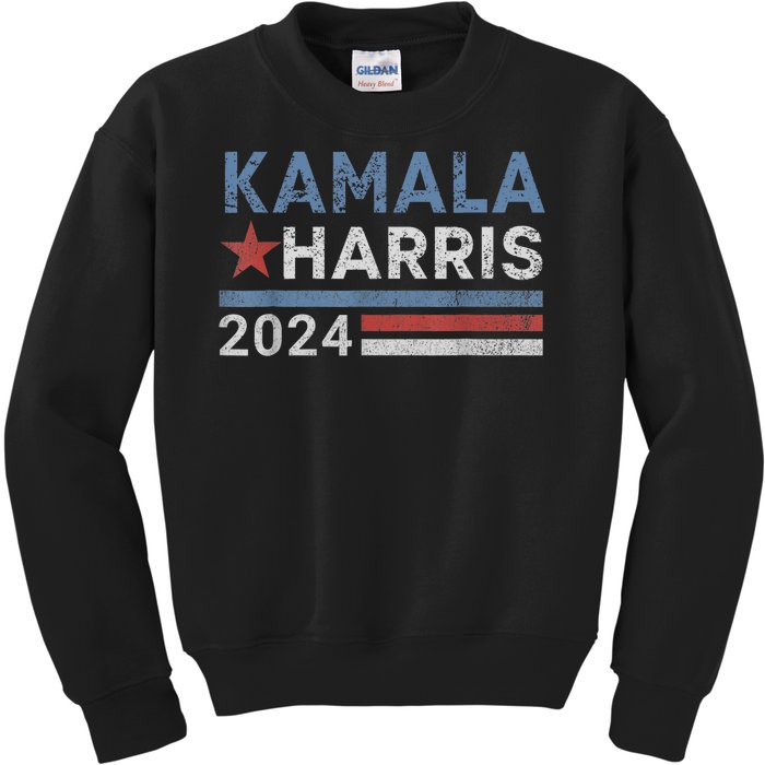 Vintage Kamala Harris 2024 For President Election Campaign Kids Sweatshirt