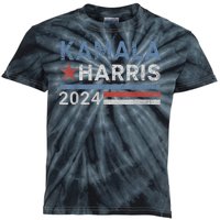 Vintage Kamala Harris 2024 For President Election Campaign Kids Tie-Dye T-Shirt