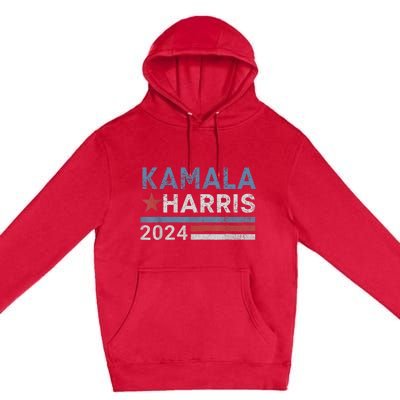 Vintage Kamala Harris 2024 For President Election Campaign Premium Pullover Hoodie