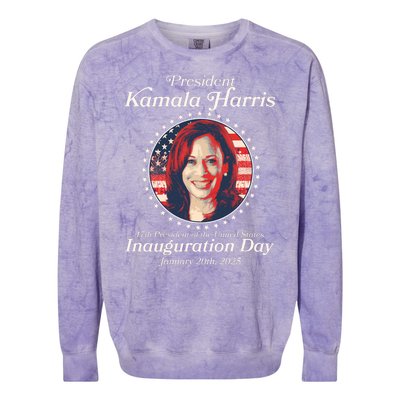 Vote Kamaia Harris 2024 Inauguration Day 2025 Colorblast Crewneck Sweatshirt