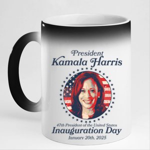 Vote Kamaia Harris 2024 Inauguration Day 2025 11oz Black Color Changing Mug