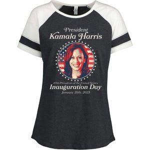 Vote Kamaia Harris 2024 Inauguration Day 2025 Enza Ladies Jersey Colorblock Tee