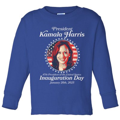 Vote Kamaia Harris 2024 Inauguration Day 2025 Toddler Long Sleeve Shirt