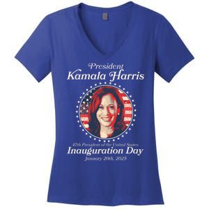 Vote Kamaia Harris 2024 Inauguration Day 2025 Women's V-Neck T-Shirt