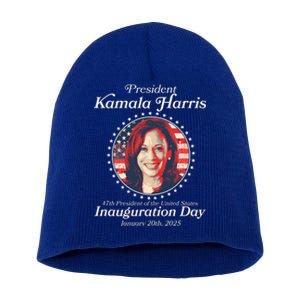 Vote Kamaia Harris 2024 Inauguration Day 2025 Short Acrylic Beanie