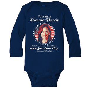 Vote Kamaia Harris 2024 Inauguration Day 2025 Baby Long Sleeve Bodysuit