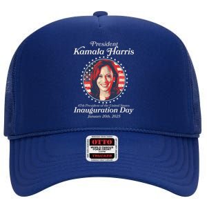 Vote Kamaia Harris 2024 Inauguration Day 2025 High Crown Mesh Back Trucker Hat