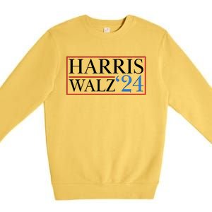 Vote Kamala Harris Tim Walz 2024 Election Premium Crewneck Sweatshirt