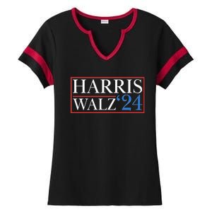 Vote Kamala Harris Tim Walz 2024 Election Ladies Halftime Notch Neck Tee