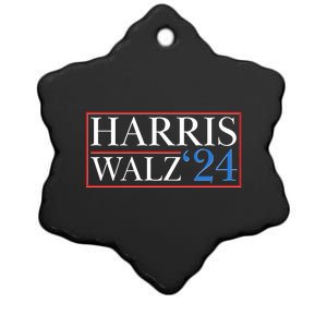 Vote Kamala Harris Tim Walz 2024 Election Ceramic Star Ornament