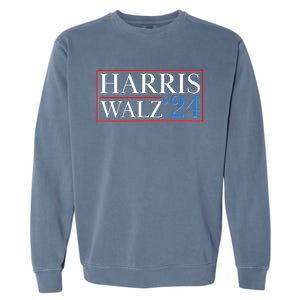 Vote Kamala Harris Tim Walz 2024 Election Garment-Dyed Sweatshirt