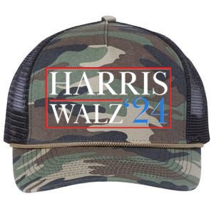 Vote Kamala Harris Tim Walz 2024 Election Retro Rope Trucker Hat Cap