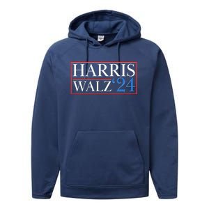 Vote Kamala Harris Tim Walz 2024 Election Performance Fleece Hoodie