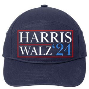 Vote Kamala Harris Tim Walz 2024 Election 7-Panel Snapback Hat