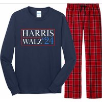 Vote Kamala Harris Tim Walz 2024 Election Long Sleeve Pajama Set