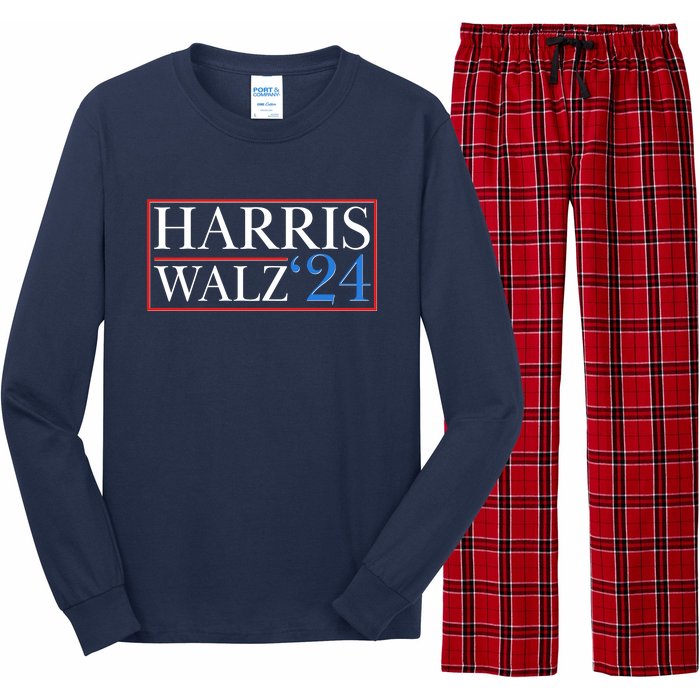 Vote Kamala Harris Tim Walz 2024 Election Long Sleeve Pajama Set